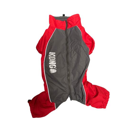 Kong Dog Full Coverage Snow Suit Waterproof Coat Medium 43-51cm back Black Red - Picture 1 of 5